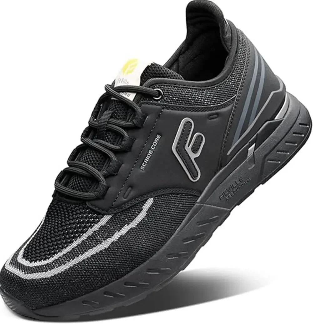 FILA FitVille Unisex Black Stride Core Athletic Sneakers Shoes Size M10 W11.5